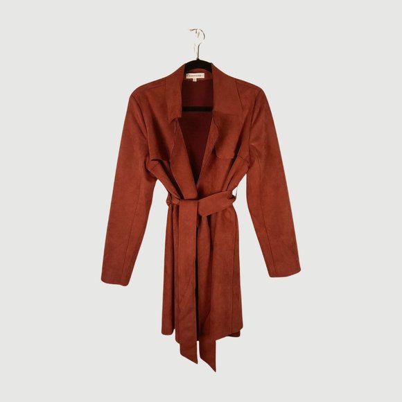 Solitaire Jackets & Blazers - Anthropologie Solitaire Faux Suede Jacket Size L